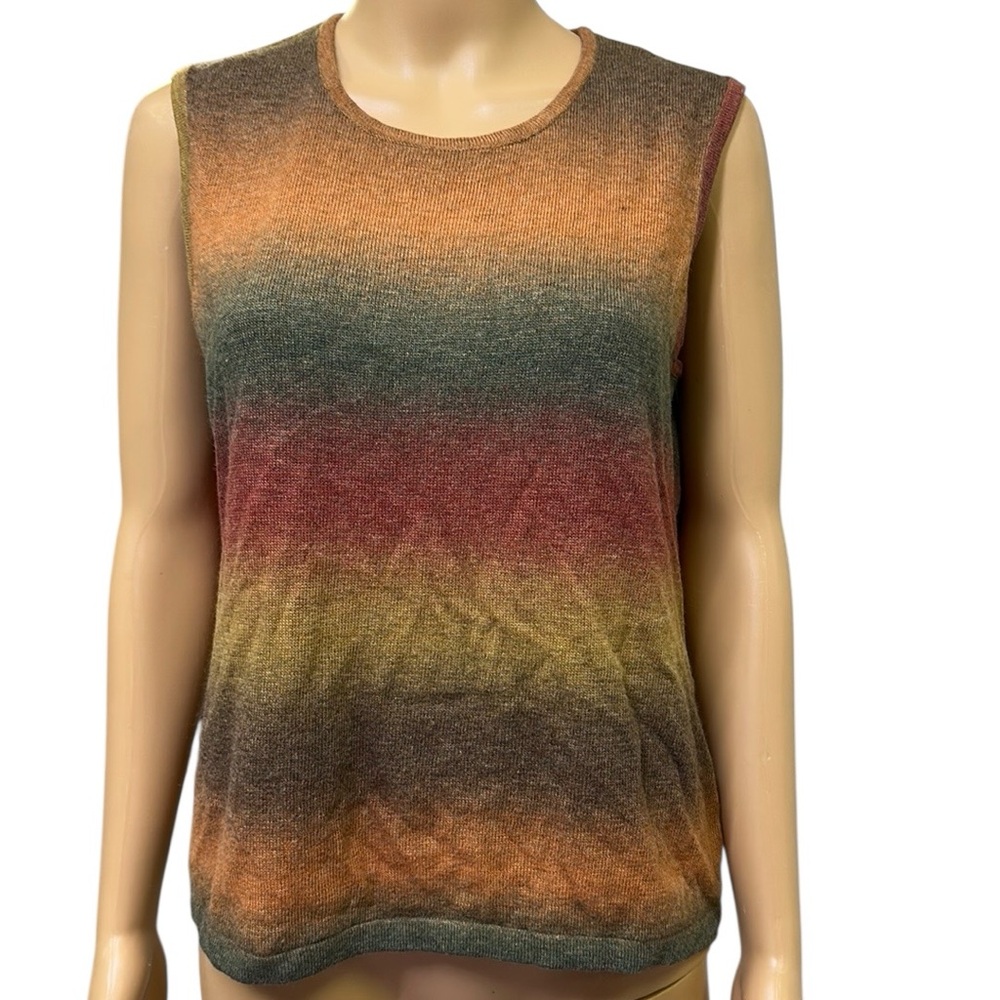TanJay Lightweight Knit Sleeveless Sweater Top Womens Petite Medium